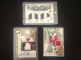Sportzoo quad relics jersey Davos + 2 patch cards NHL Zadina