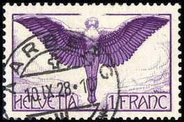 1924, Flugpost "Ikarus" Nr. F12, von AARBERG 10.IX.28.