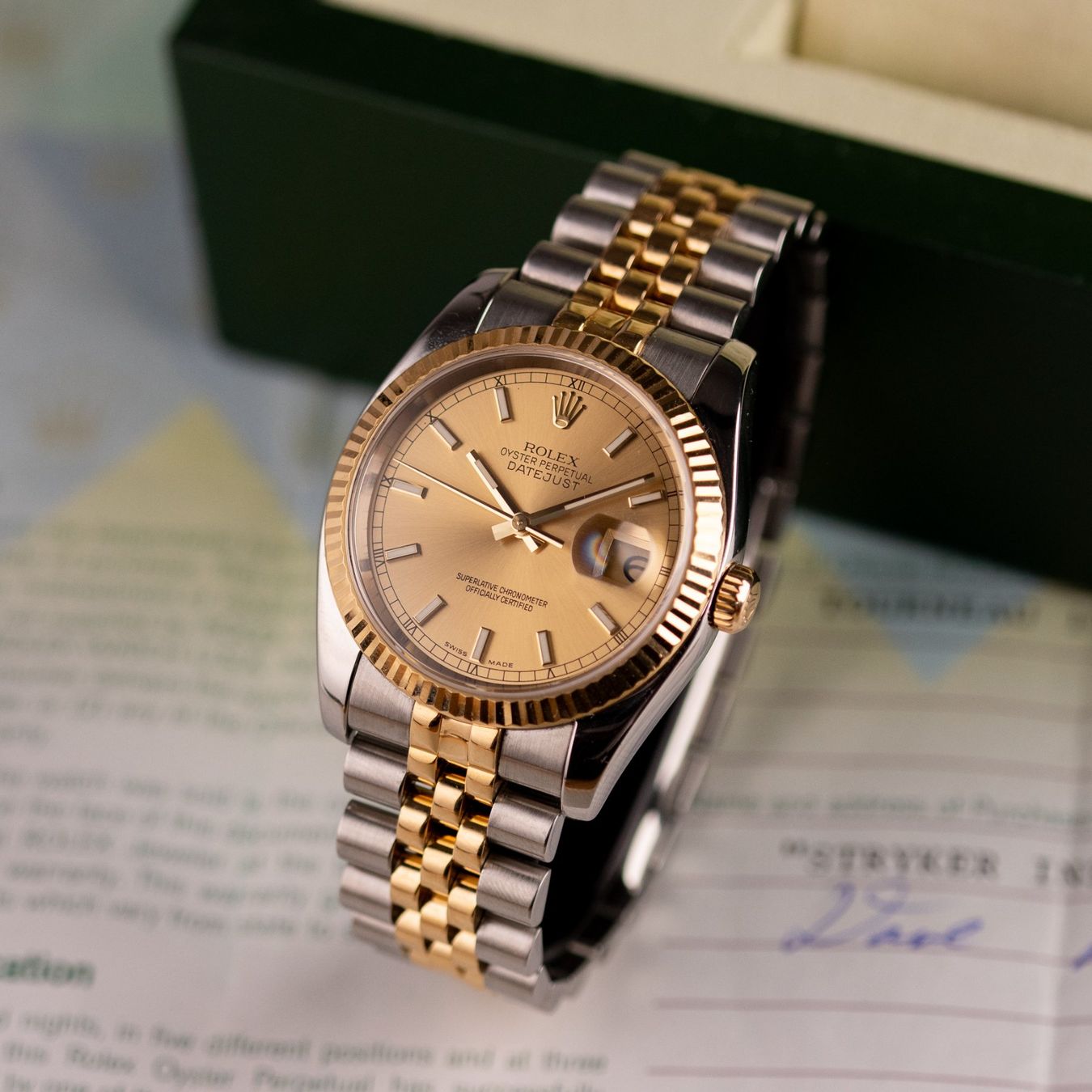 Rolex Orologi: Rolex Datejust 36/ 116233 / 2005 / Champagne Dial / Full Set – Usato da Luzern venduto da PrimeSwissTime 2
