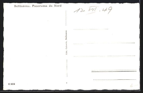 Cartoline postali: Bellinzona, Blick über den Bahnhof auf  – Usato da Berlin venduto da bartko-reher 1
