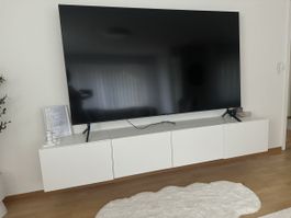 IKEA BESTÅ TV-Bank 240 cm – Weiß – schwebend – guter Zustand