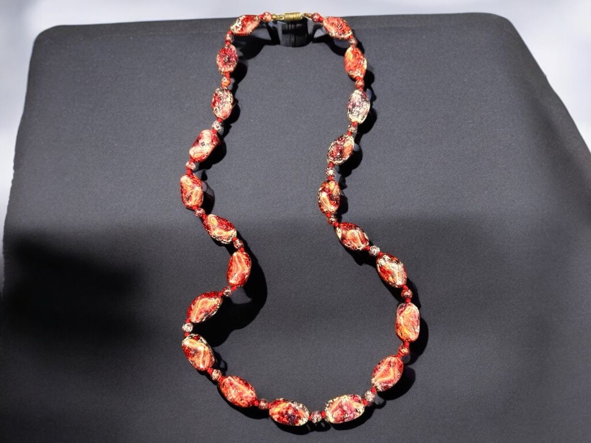 Catenine: Vintage Kette aus Glas-Paste – Usato da Lamone venduto da LaCantinaMagica 1