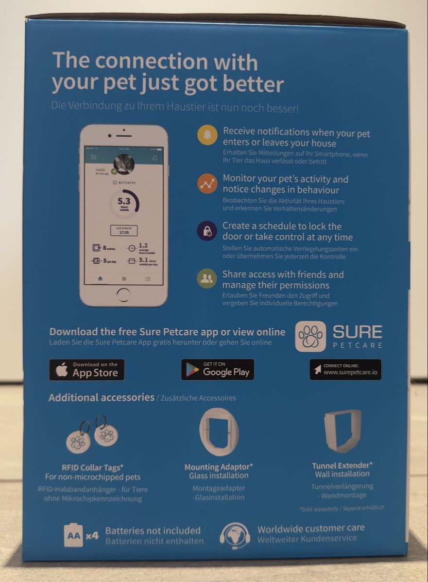 Gattaiole: SureFlap Microchip Katzenklappe Connect inkl. Hub – Nuovo (secondo la descrizione) da Zufikon venduto da Mela_85 2