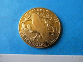 vergoldete Medaille 40 mm, Sempachersee