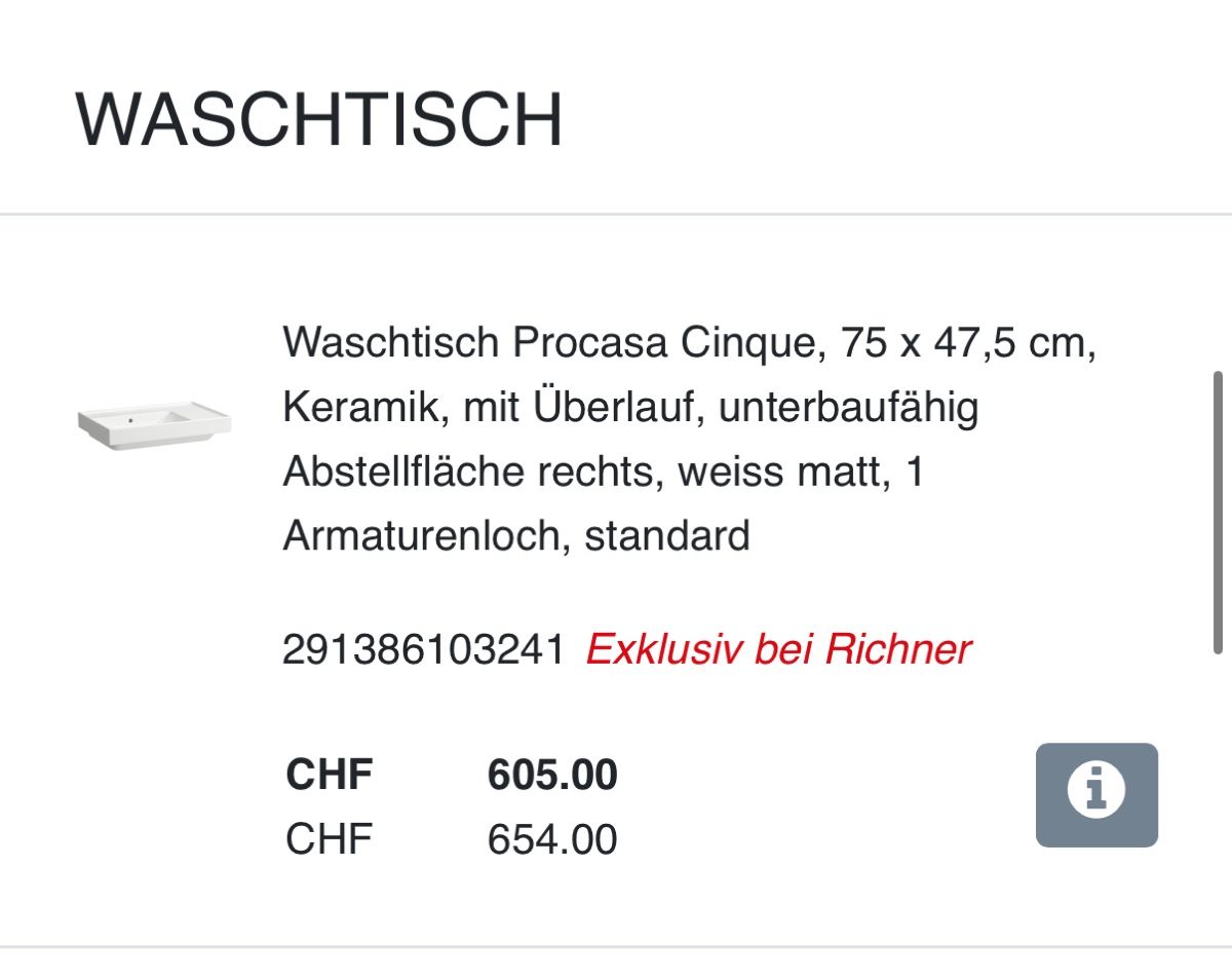 Laufen Mobili per bagno: Laufen Waschtisch inkl. Mischer – Nuovo (secondo la descrizione) da Amriswil venduto da deluxe_bad 1