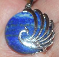 Halskette A-371 – Phoenix Vogel – Lapislazuli