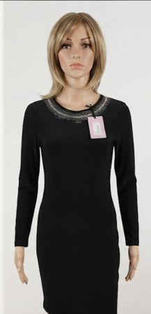Robe Miss Miss noire avec col strass taille S/M neuve