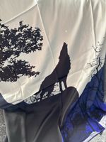 Wolf Vollmond Seiden Schal - Top !!