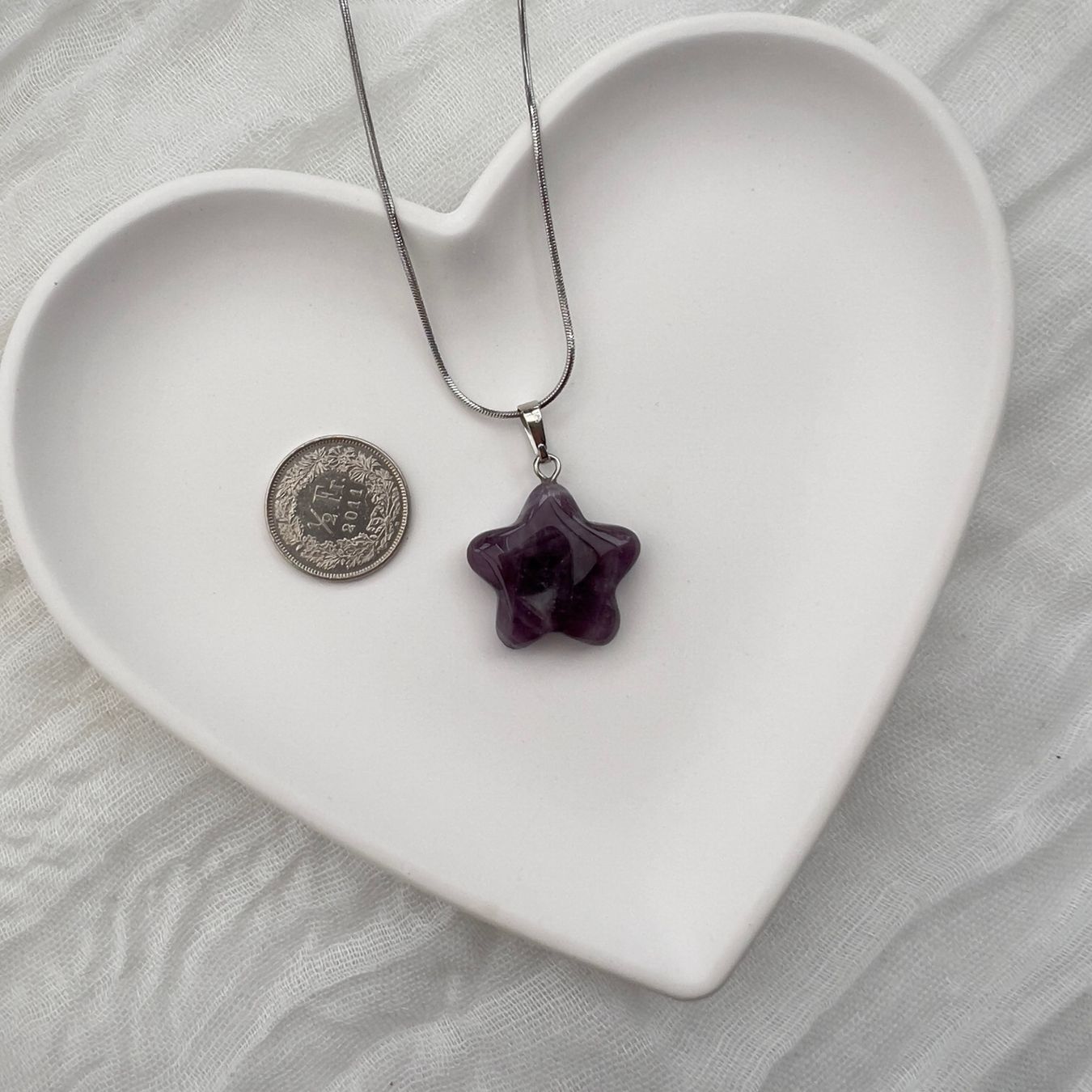 Ciondoli: Pendentif étoile en améthyste – Nuovo e nell'imballaggio originale da Pully venduto da sunaddict 1
