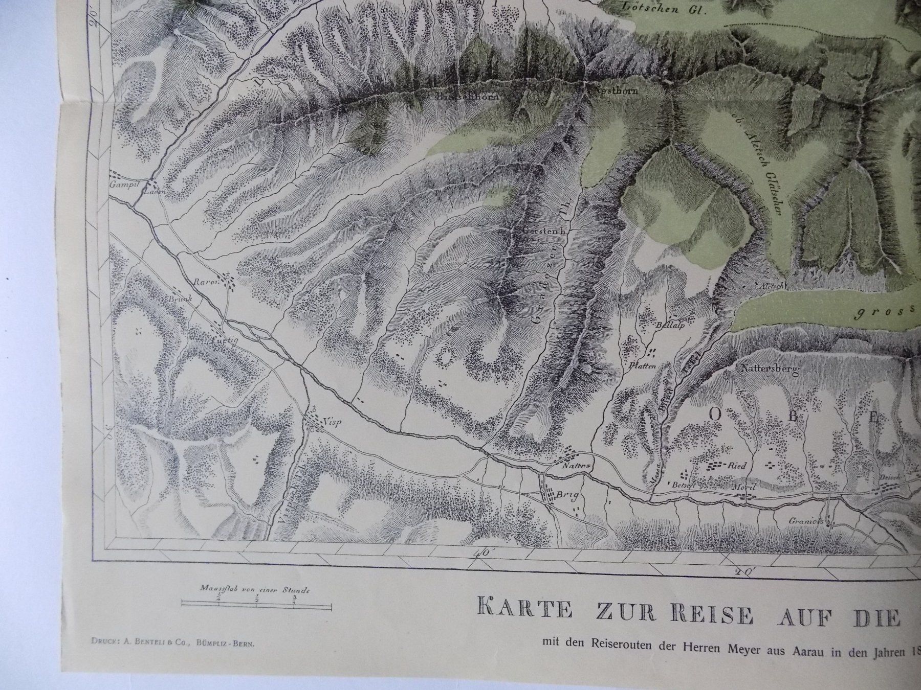 Incisioni: Panorama der Eisgebirge des Kanton Bern – Usato da Risch venduto da Antikfee 4