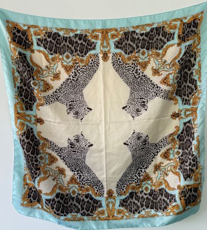 Elegantes Seidentuch mit Leopardenmuster, Top Zustand!
