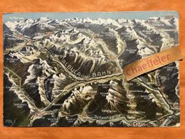 Alte Ansichtskarte Albula-Bahn, Graubünden