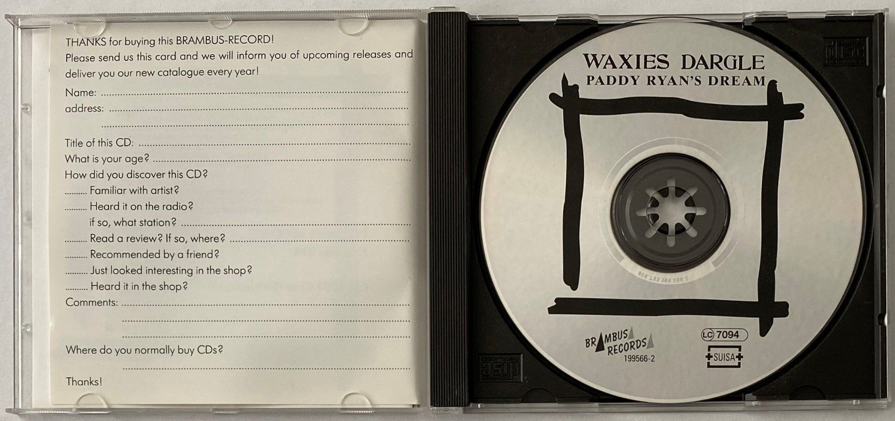 CD: Waxies Dargle, Paddy Ryan´s Dream – Usato da Flums venduto da Asquillo 2