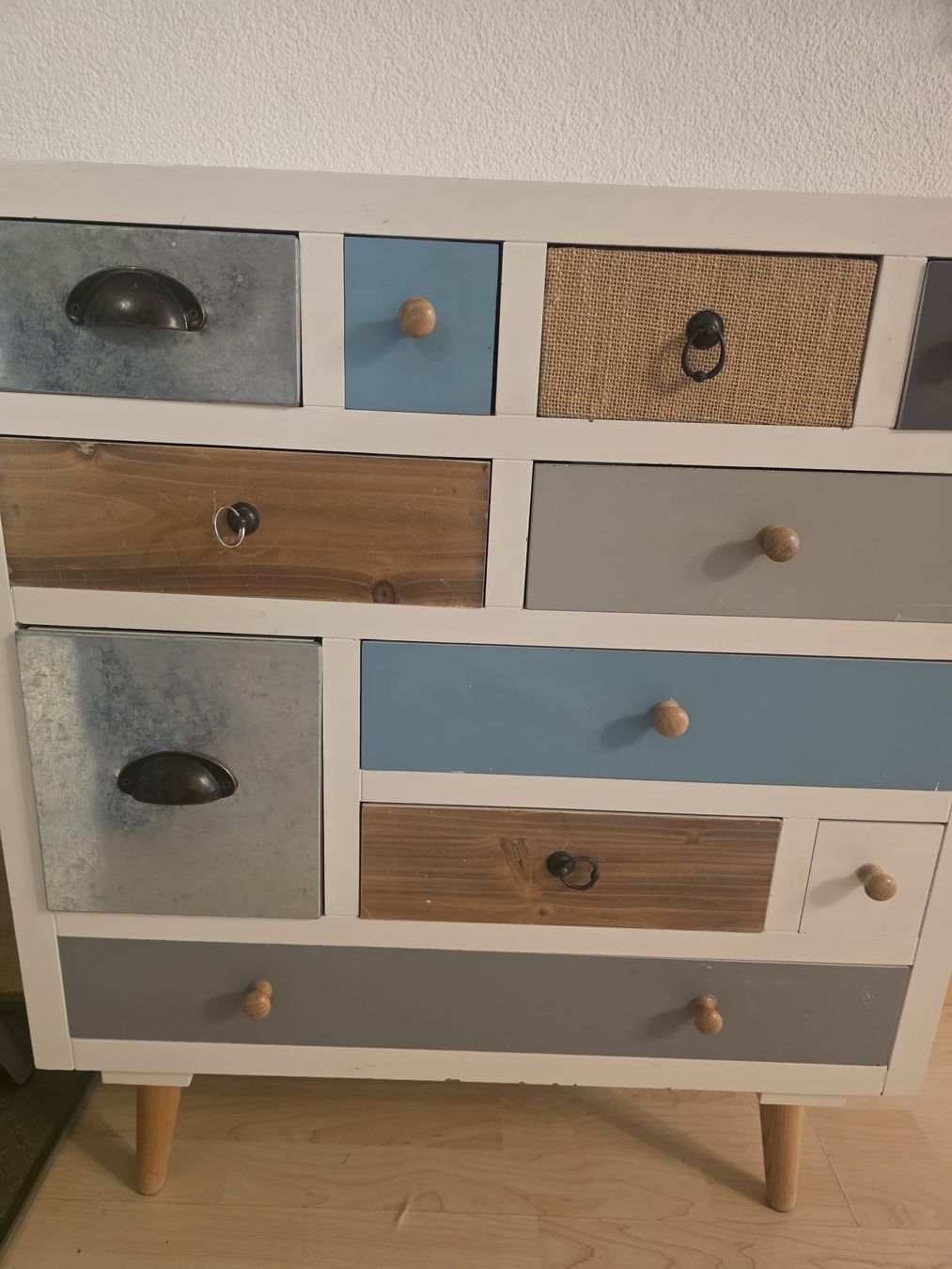 Cassettiere: Bunte Kommode/ Sidboard mit 12 Schubladen, Shabby Chic Look – Usato da Embrach venduto da raz_7lt8 2