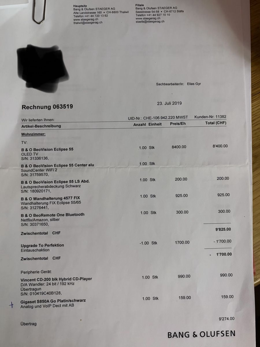 Bang & Olufsen Televisori: Bang & Olufsen BeoVision Eclipse 55 Zoll OLED TV – Usato da Zürich venduto da amza 3