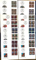1968- 71 FDC Historische Glasgemälde im Viererblöcke I - IV