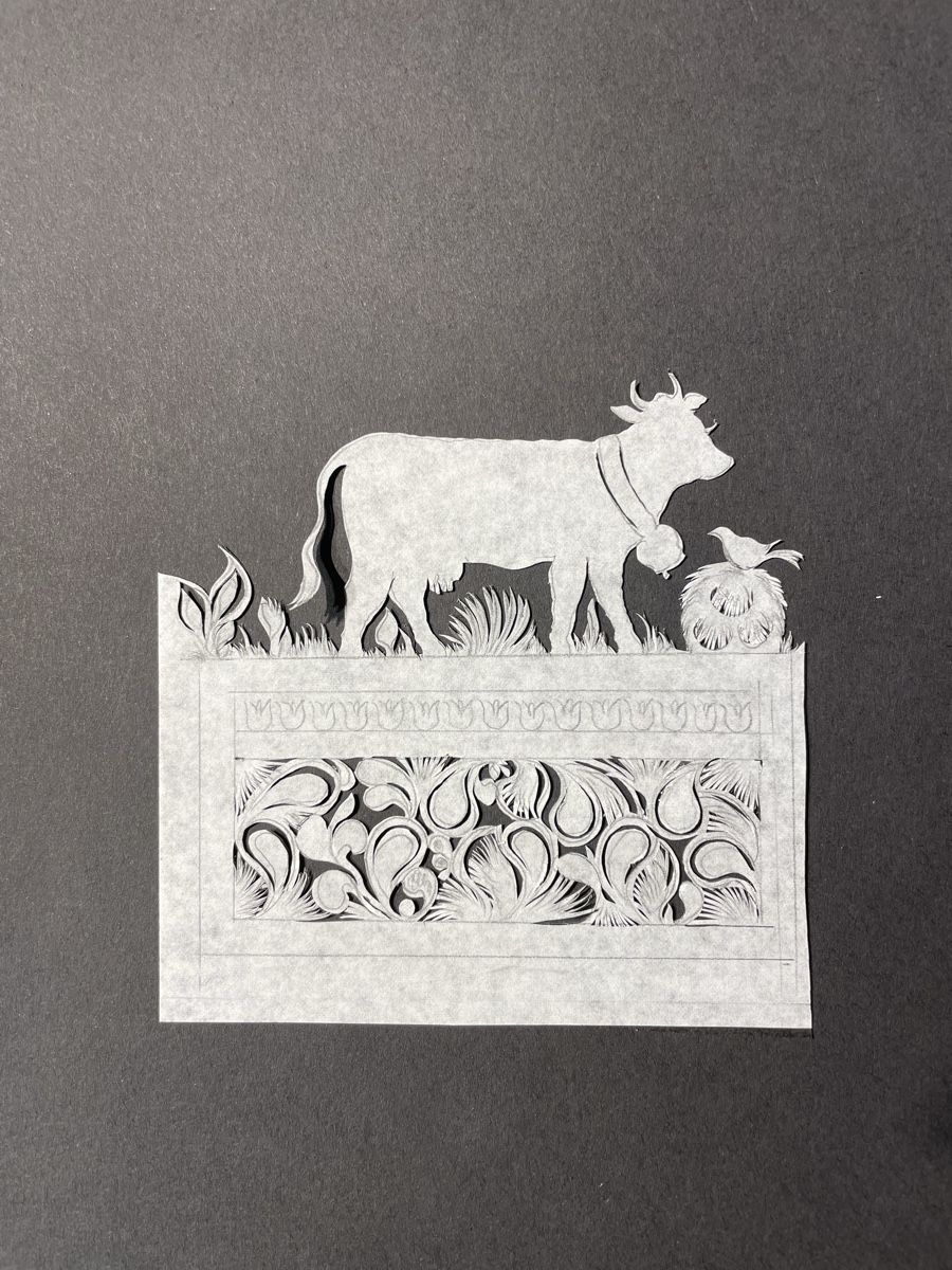 Grafiken & Lithographien: Scherenschnitt – Neu (gemäss Beschreibung) aus Konolfingen von Bern-75 8