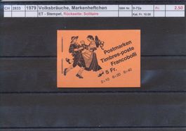 1979 "Volksbräuche" - Markenheftchen, ET - Stempel