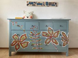 Holz Kommode Sideboard hand-painted und gestrichen 🥰