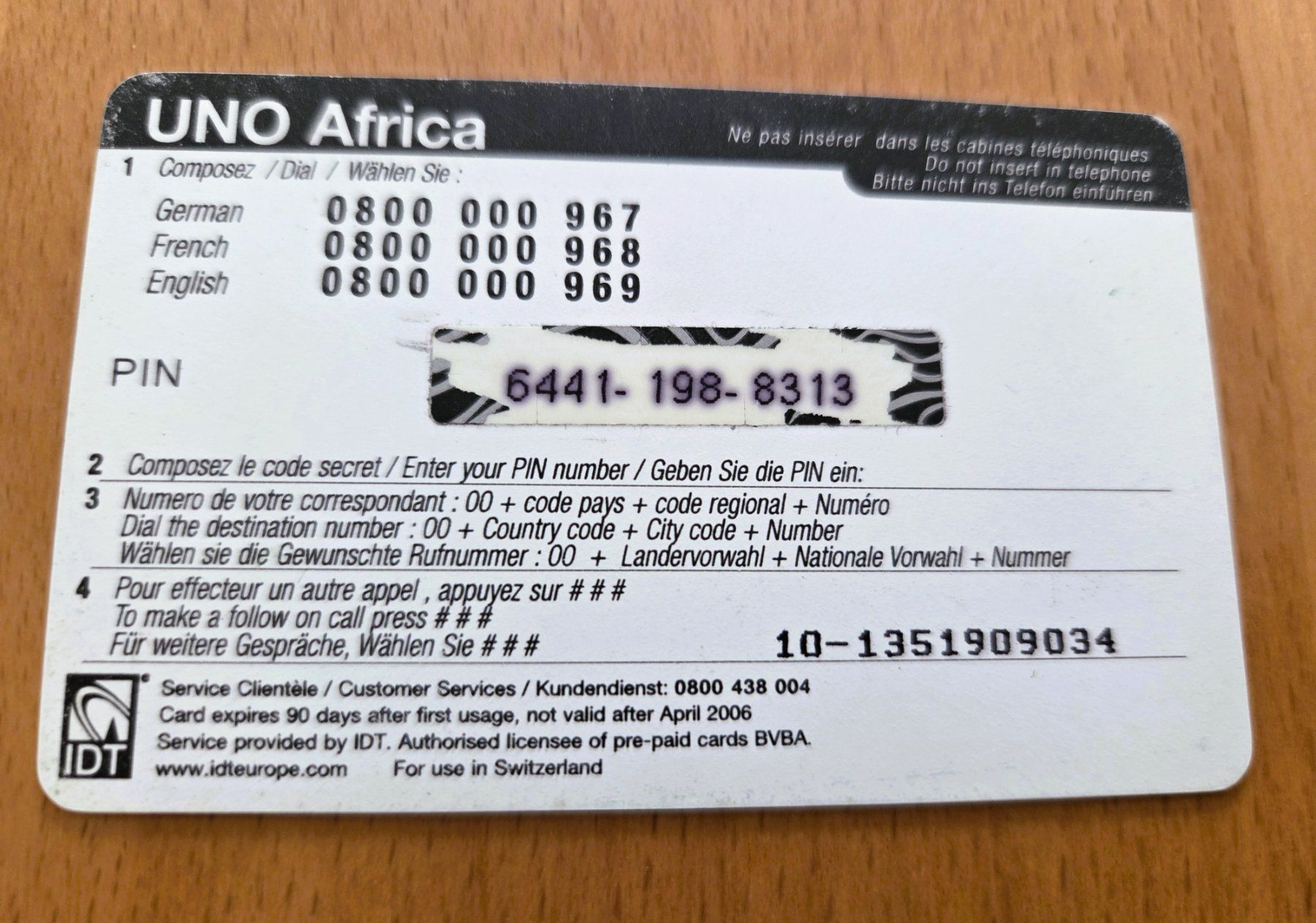 Schede telefoniche: PREPAID - SCHWEIZ – Usato da Brüttisellen venduto da Nighttrain 1