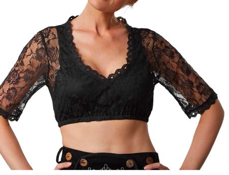 neue Dirndlbluse schwarz Grösse L