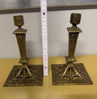 Antike Kerzenständer Paar Messing 