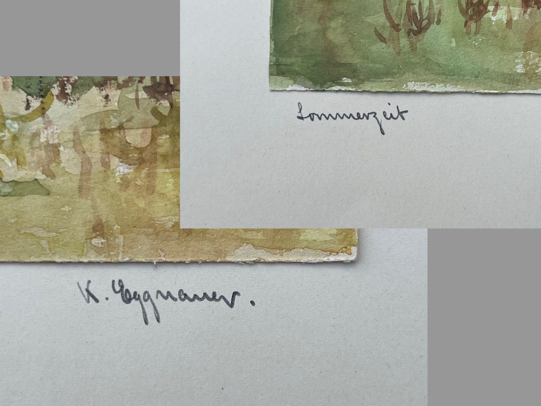 Dipinti: K. Eggnauer - Sommerzeit Aquarell – Usato da Wohlenschwil venduto da Amadeus-Auctions 3