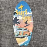 Surf Zone Metal Art Schild