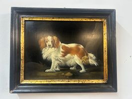 Ölgemälde auf Metall von Henry Vood mit Holzrahmen