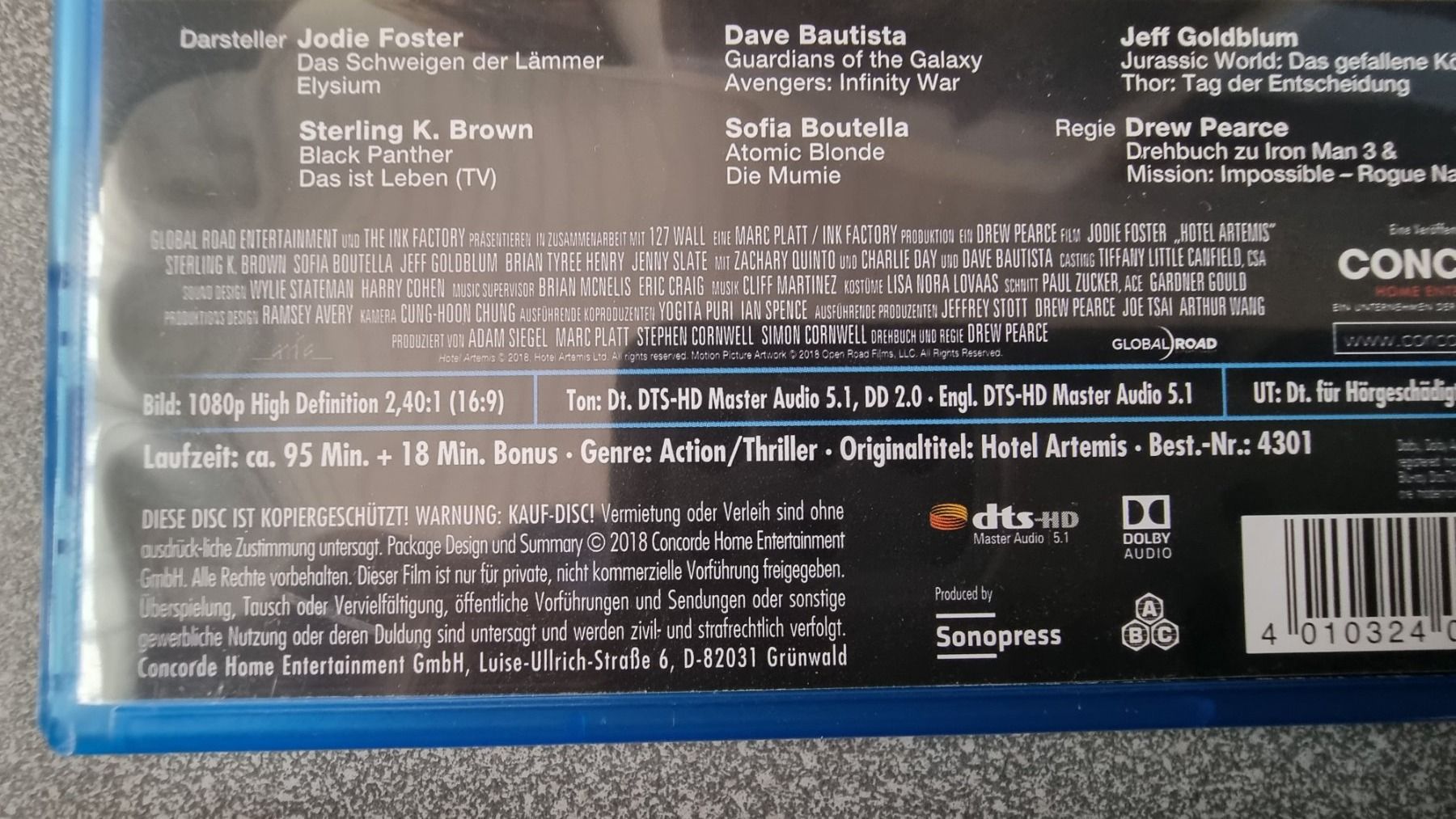 Tutti i DVDs: Blu Ray - Hotel Artemis - Jeff Goldblum – Usato da Oetwil am See venduto da fineli2 1