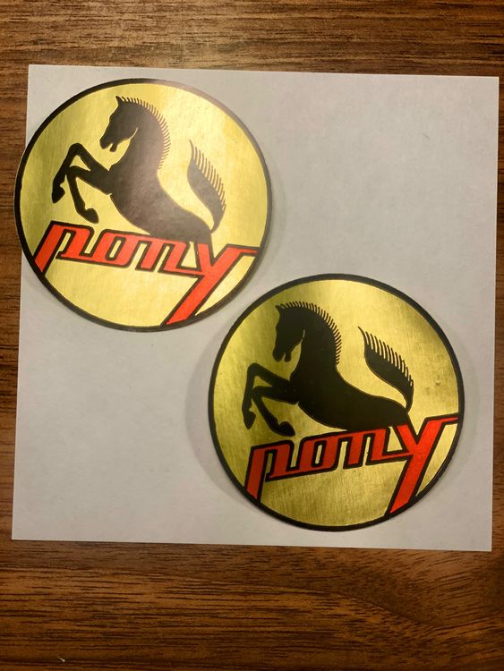 Pony Sachs Töffli Tank Emblem Logo Vintage original (Neu (gemäss ...