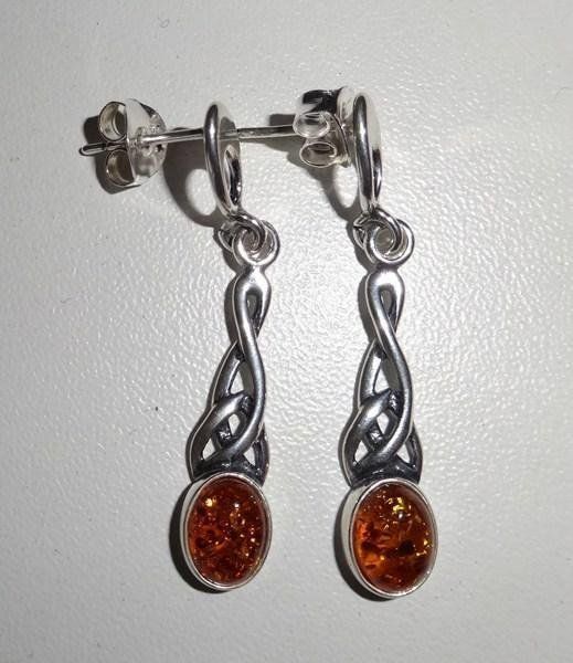 Orecchini pendenti & Orecchini a lobo: Bernstein Ohrstecker 925 Silber – Nuovo e nell'imballaggio originale da Visp venduto da steinschmuckwelt