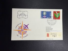 Swissair Erstflugbrief Genf-Düsseldorf 1962