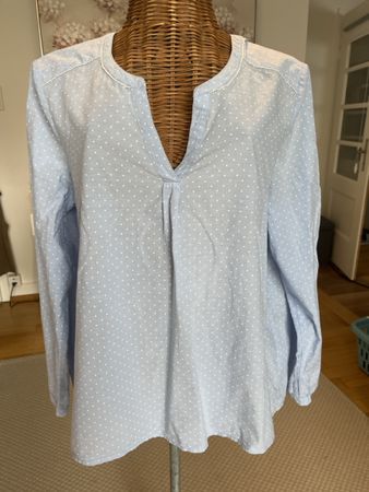 Bluse hellblau Punkte, Burton, 42