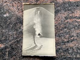 Ansichtskarte mit Skifahrer, gelaufen 1925