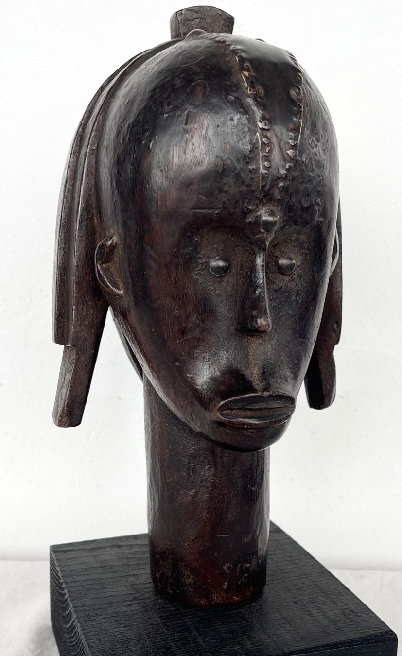 Skulpturen & Statuen: grosser ausdrucksstarker alter Fang Kopf Gabun H 25,5 cm – Gebraucht aus Rüthi (Rheintal) von Kunsthaus777 1