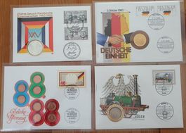 BRD: 4 verschiedene  Münzbriefe / Siehe Scan