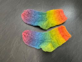 Handgestrickte Kindersocken Fusslänge 13cm Gr.20/21