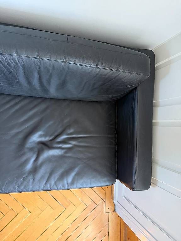 Sofas: Schwarzes Ledersofa – Gebraucht aus Zürich von safira_p 4