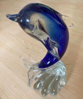 Figur - Delphin - Blau - Klarglas - Wellen