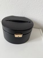 Schwarze Schmuckdose mit Spiegel, rund, elegant, wie neu!