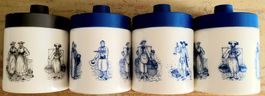 Récipients vintage en verre opaline