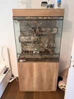 Terrarium mit Holzdekor Unterschrank guter Zustand