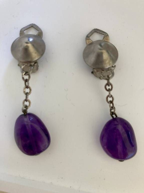 Orecchini pendenti & Orecchini a lobo: Amethyst Ohrclips – Usato da Luzern venduto da and_2hbf