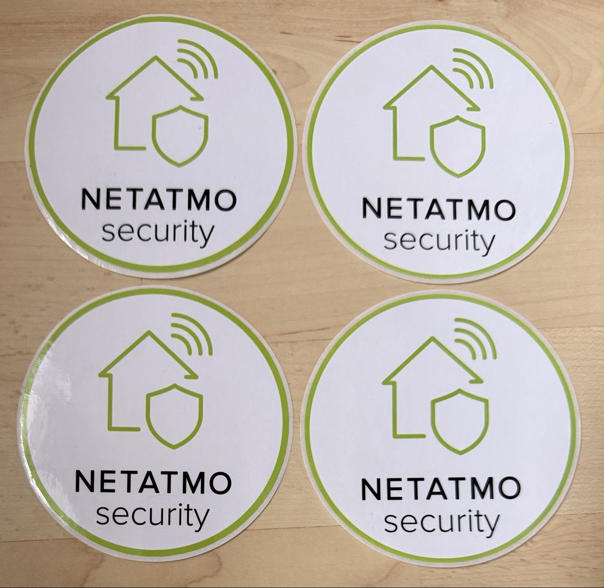 Netatmo Sistemi d'allarme: 4x Netatmo Security Sticker (9cm) – Nuovo (secondo la descrizione) da Seon venduto da Manfred27