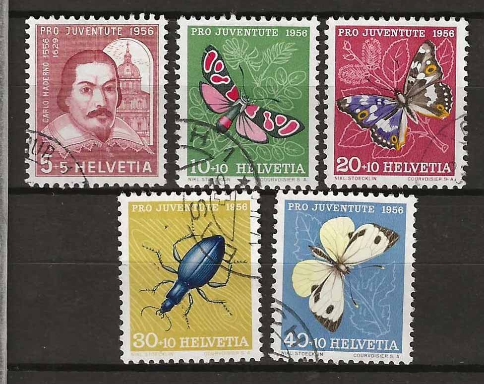 Alle Briefmarken: PJ056 - Pro Juventute 1956 obl. – Gebraucht aus Trélex von Phil_Albert