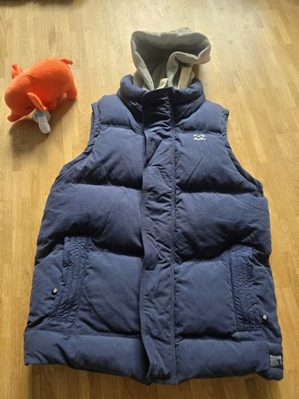Billabong: Gilet bleu marine à capuche, taille M, parfait!