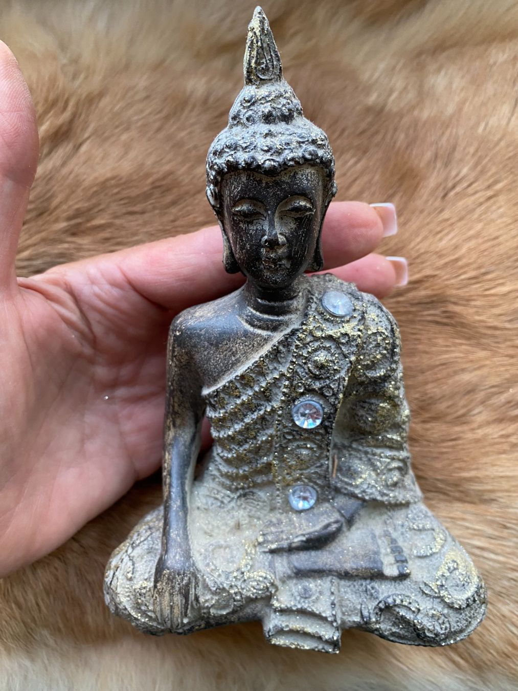 Sculture & Statue: goldiger Buddha sitzend – Nuovo e nell'imballaggio originale da Stetten SH venduto da jani-design 6