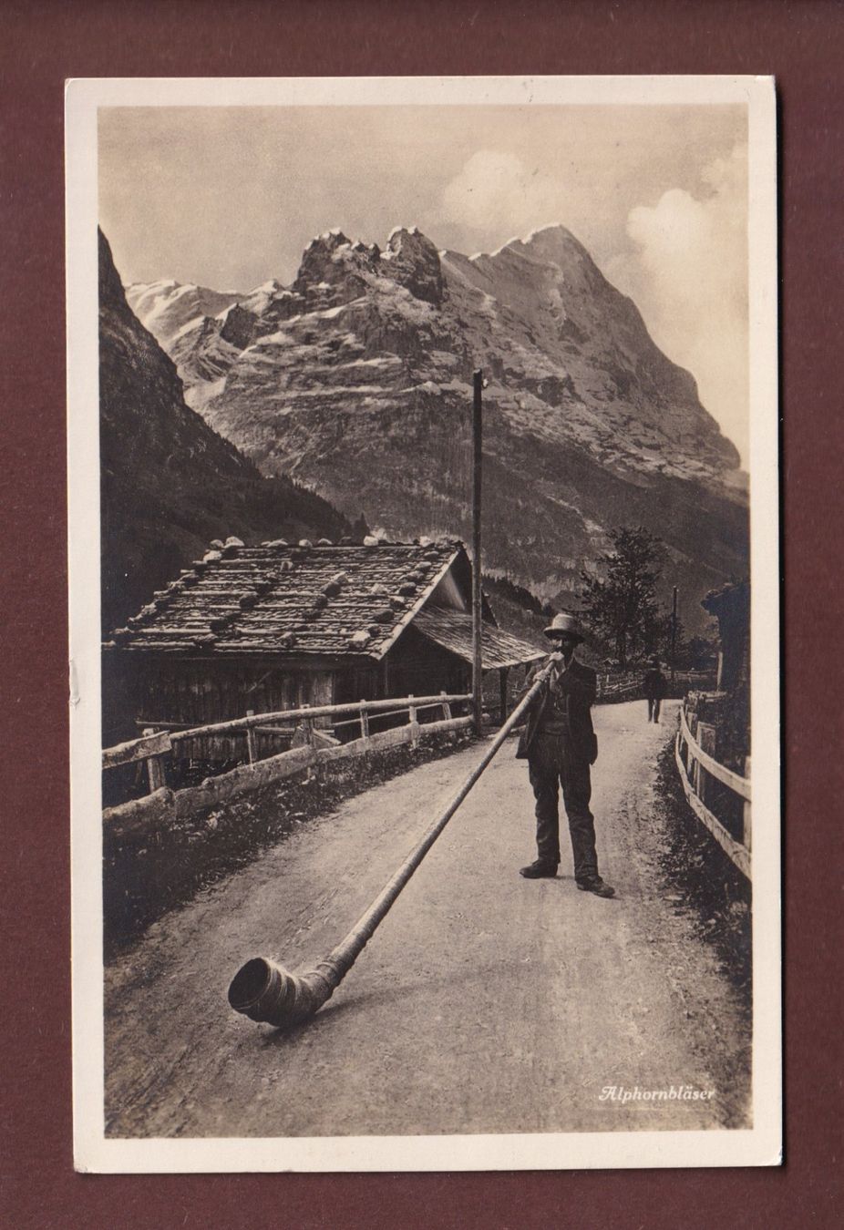 Cartoline postali: ALPHORNBLÄSER - 1927 – Usato da Pully venduto da nicecards-shop