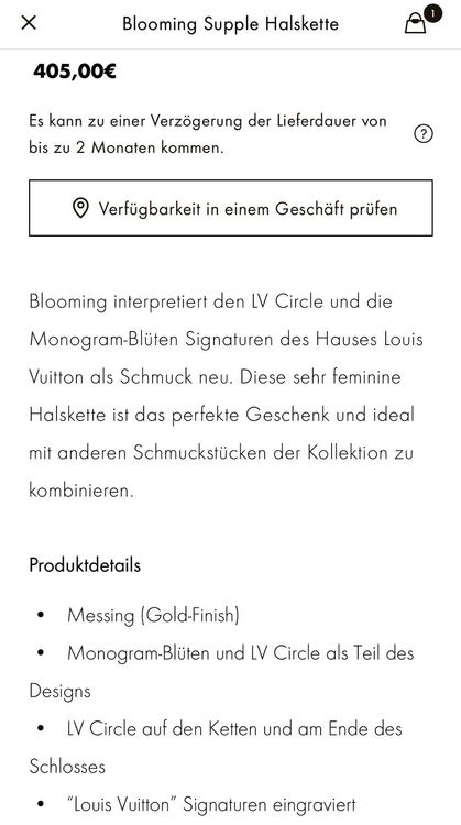 Louis Vuitton Blooming Supple Halskette in Baden-Württemberg